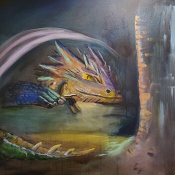 Malerei mit dem Titel "Storytime" von Naomi Czupryna, Original-Kunstwerk, Öl