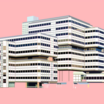 Printmaking titled "Architecture #6" by Marion Sagon, Original Artwork, Digital Print