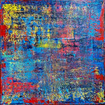 Painting titled "Abstract N6322" by Rafal Dobosz, Original Artwork, Oil