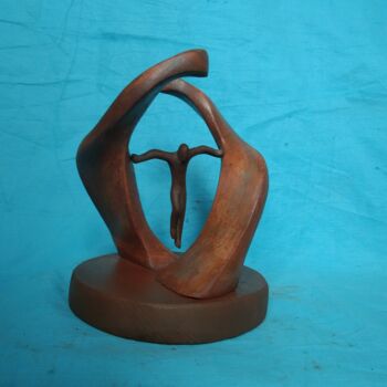 Sculpture titled "In a whirlwind of p…" by Aleksandr Stepanov, Original Artwork, Wood