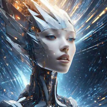 Digital Arts titled "Android feels" by Jacek Dudziński, Original Artwork, Digital Painting