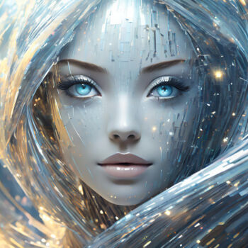 Digital Arts titled "Android look" by Jacek Dudziński, Original Artwork, Digital Painting