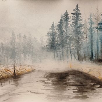 绘画 标题为“Spring forest in Ma…” 由Oleksandr Koval, 原创艺术品, 水彩