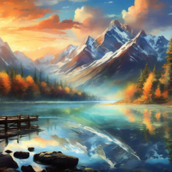 Digital Arts με τίτλο "Tranquil Reminiscen…" από Jacek Dudziński, Αυθεντικά έργα τέχνης, Ψηφιακή ζωγραφική