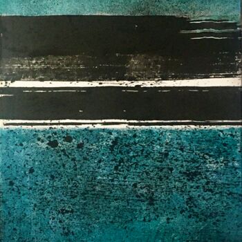 图画 标题为“Horizon_26” 由Maryam Shams, 原创艺术品, 墨 安装在木质担架架上