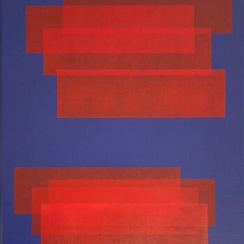 Peinture intitulée "The Blues of the red" par Jean-Marc Gardeux, Œuvre d'art originale, Acrylique