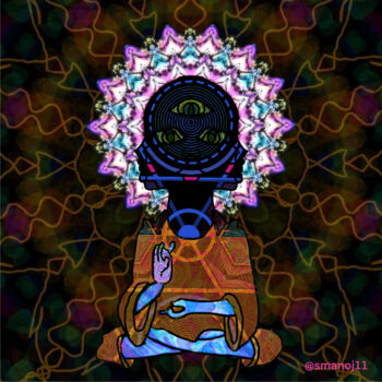 Digital Arts titled "A Cosmic Voyage: Ps…" by Manoj S, Original Artwork, Digital Print
