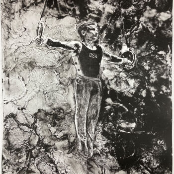 Printmaking titled "Iron Cross" by Michael E. Voss, Original Artwork, Lithography