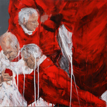 Painting titled "RC2024036 - il-kard…" by Rupert Cefai, Original Artwork, Acrylic Mounted on Wood Panel
