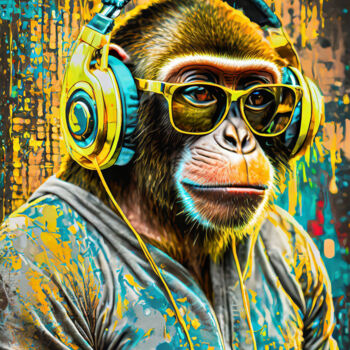 Digital Arts titled "Melodic Urban Oasis…" by Jacek Dudziński, Original Artwork, Digital Painting