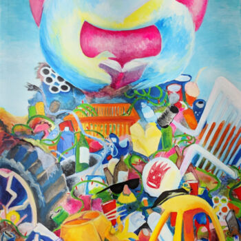 Painting titled "Dear Diary" by Oberlin The Artist, Original Artwork, Acrylic