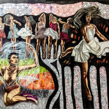 绘画 标题为“Dancer” 由Hüseyin Ak, 原创艺术品, 油