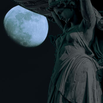 Fotografie getiteld "Angel in the moonli…" door Ahmet Reha Demir, Origineel Kunstwerk, Gemanipuleerde fotografie