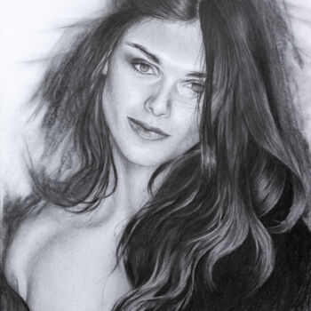 Dibujo titulada "A girl from your me…" por Olha Zdorovets, Obra de arte original, Grafito