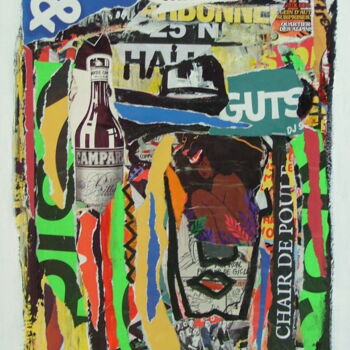 Collages intitulée "Mad" par Andre Bordet (Kimo), Œuvre d'art originale, Collages