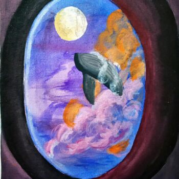 Peinture intitulée "Window view" par Kishore Bishoi, Œuvre d'art originale, Acrylique