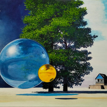 Pittura intitolato "La notte e il Giorno" da Gio Mondelli, Opera d'arte originale, Acrilico