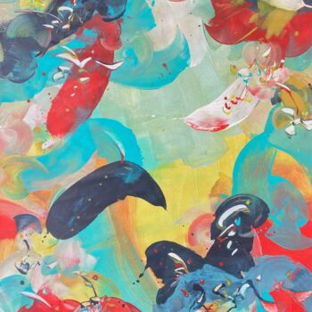 Peinture intitulée "SUMMER OF ALL SENSES" par Delphine Bernard, Œuvre d'art originale, Acrylique