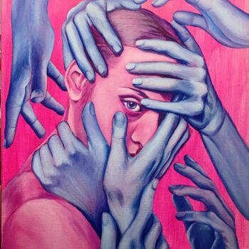 Pittura intitolato "Requiem for a dream" da Teodora De Nobili, Opera d'arte originale, Olio Montato su Telaio per barella in…