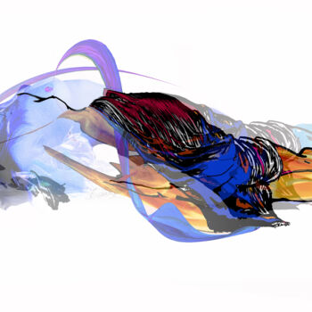 "Sur la plage abando…" başlıklı Dijital Sanat Robert Venezia tarafından, Orijinal sanat, Dijital Fotoğrafçılık Alüminyum üze…