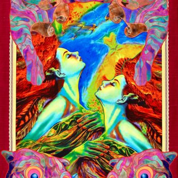 제목이 "Gallery"인 섬유 예술 Kostyantin Malginov로, 원작, 태피스트리