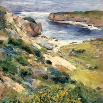Arts numériques intitulée "Seascape" par Kyozai, Œuvre d'art originale, Image générée par l'IA