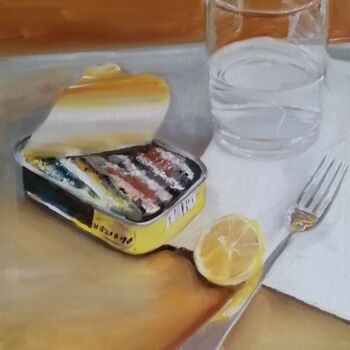 Peinture intitulée "Food for thought" par Rosemary Burn, Œuvre d'art originale, Huile
