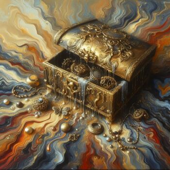 Digital Arts με τίτλο "Victorian Treasure…" από Abstract Bliss, Αυθεντικά έργα τέχνης, Εικόνα που δημιουργήθηκε με AI