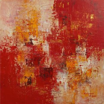 Pintura intitulada "First Love" por Kalpana Soanes, Obras de arte originais, Acrílico Montado em Armação em madeira