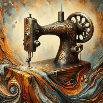 Digital Arts titled "Threads of Time: St…" by Abstract Bliss, Original Artwork, AI generated image