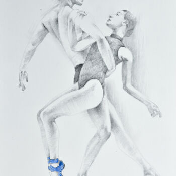 Desenho intitulada "Ballerina Drawing 12" por Chung Yau Shek, Obras de arte originais, Lápis