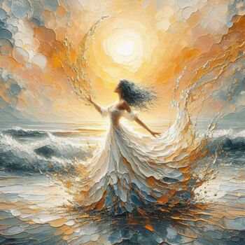 Digital Arts titled "Radiance Unleashed" by Abstract Bliss, Original Artwork, AI generated image