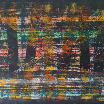 Painting titled "Flou" by Gemel Zouggar, Original Artwork, Acrylic Mounted on Wood Stretcher frame