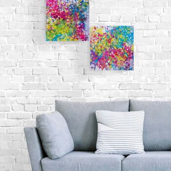 Painting titled "Colorful Happy Set…" by Diana Dimova - Traxi, Original Artwork, Acrylic