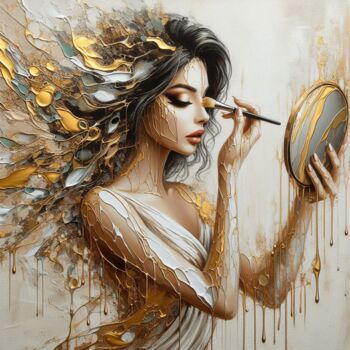 Цифровое искусство под названием "Graceful Glamour" - Abstract Bliss, Подлинное произведение искусства, Изображение, сгенери…