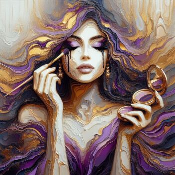 Digital Arts titled "Elegant Reflections" by Abstract Bliss, Original Artwork, AI generated image