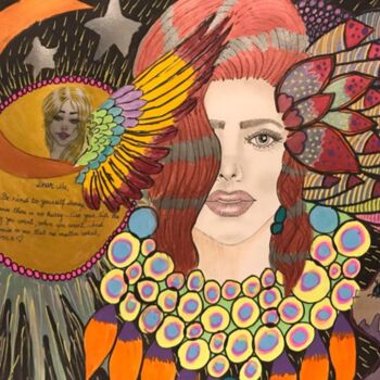 Colagens intitulada "Letter to Myself" por Oana Arabagiu, Obras de arte originais, Colagens