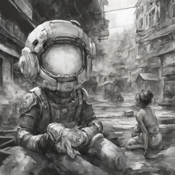Arts numériques intitulée "in touch" par Reskatorsilver, Œuvre d'art originale, Impression numérique