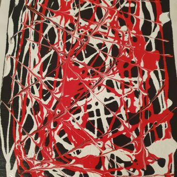 Painting titled "Elastique" by Laurie Aubéry, Original Artwork, Acrylic