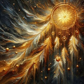 Digitale Kunst getiteld "Luminescent Reverie" door Abstract Bliss, Origineel Kunstwerk, AI gegenereerde afbeelding