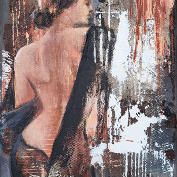 Malerei mit dem Titel "Serie Nudity. #Morn…" von Artem Usá, Original-Kunstwerk, Acryl Auf Keilrahmen aus Holz montiert