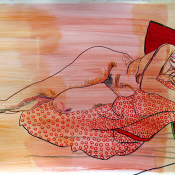 Drawing titled "croquis 12" by Constant Fenec, Original Artwork, Pastel