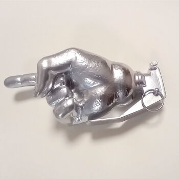 Sculpture titled "Granada de mano III" by Jorge Luis Santana Pérez, Original Artwork, Resin