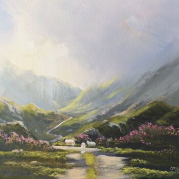 Pittura intitolato "Connemara valley sh…" da Cathal O Malley, Opera d'arte originale, Acrilico