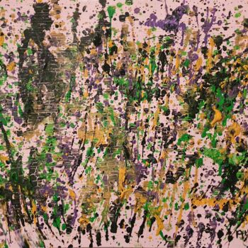 Painting titled "Fleurs sauvage" by Laurie Aubéry, Original Artwork, Acrylic