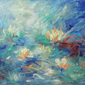 Peinture intitulée "Morning in the lake" par Anh  Tuan Le, Œuvre d'art originale, Acrylique