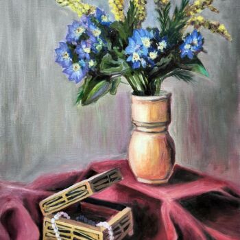 Painting titled "Jewerelly Box and B…" by Olena Kucher, Original Artwork, Oil