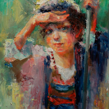 Malerei mit dem Titel "summer day" von Pavel Filin, Original-Kunstwerk, Öl Auf Keilrahmen aus Holz montiert