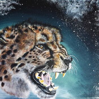 Peinture intitulée "Guépard" par Camille Zéphyr, Œuvre d'art originale, Acrylique