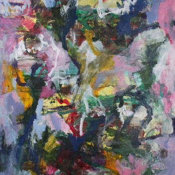 Peinture intitulée "Tormenta de flores" par Peter Kilb, Œuvre d'art originale, Acrylique